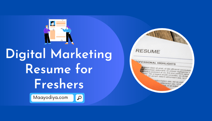 Digital Marketing Resume for Freshers